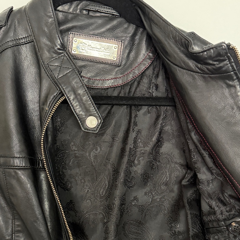 Massimo Dutti Black Leather Jacket - Picture 5 of 11